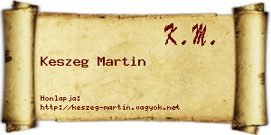 Keszeg Martin névjegykártya