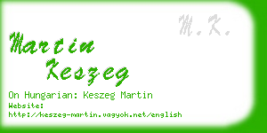martin keszeg business card